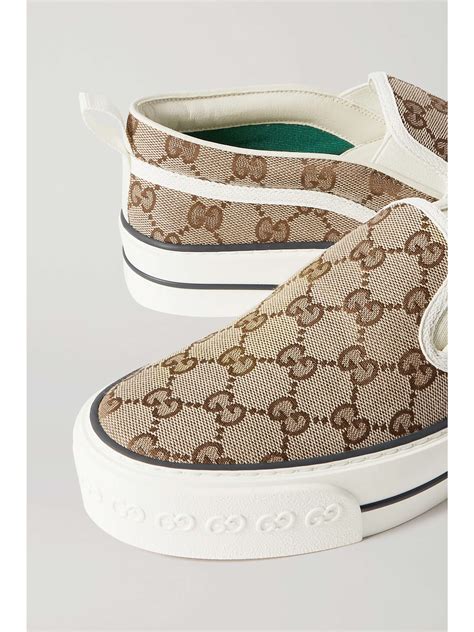 slip on shoes gucci|gucci tennis 1977 canvas sneakers.